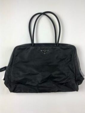 Prada Black Nylon Double-Handle Tote